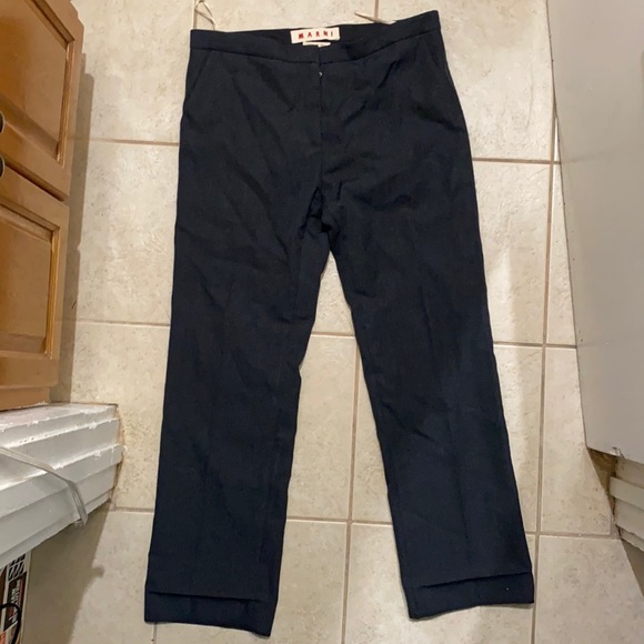 Marni Commessa Grey Wool Pants - Picture 1 of 6